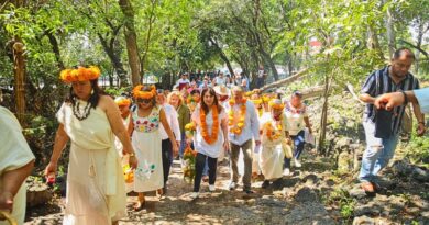 La gobernadora participó en una ceremonia prehispánica en Tejalpa y anunció que buscará su reconocimiento como Centro Ceremonial y Cultural.