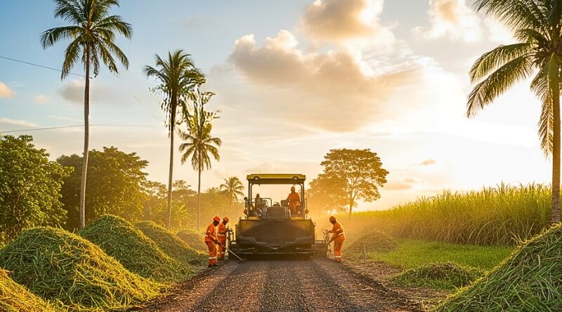El país aprovecha la biomasa de la caña de azúcar para construir caminos más resistentes, económicos y sostenibles, reduciendo desechos y huella ambiental.