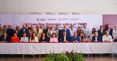 Margarita González Saravia destaca la participación de Morelos en las Consultas Estatales sobre el T-MEC y la creación del Comité Promotor de Inversiones.