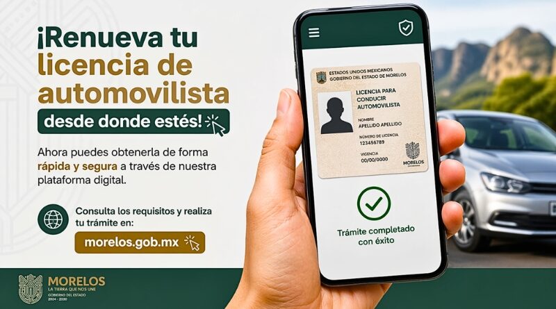 El trámite en línea permite a automovilistas renovar su licencia sin traslados, con mayor rapidez y seguridad mediante la plataforma oficial estatal.