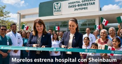 La gobernadora Margarita González Saravia y la presidenta Claudia Sheinbaum inauguran el Hospital General IMSS-Bienestar en Jiutepec.
