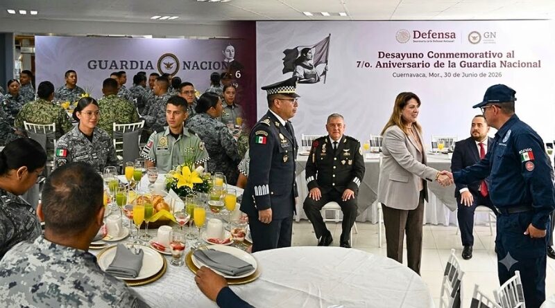 La gobernadora Margarita González Saravia destaca la labor de la Guardia Nacional en su séptimo aniversario, resaltando su papel en las Mesas de Paz y la protección ciudadana.