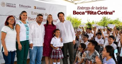 La presidenta supervisa obras de riego, inicia la construcción de un hospital de especialidades y entrega becas escolares en su gira por el estado.