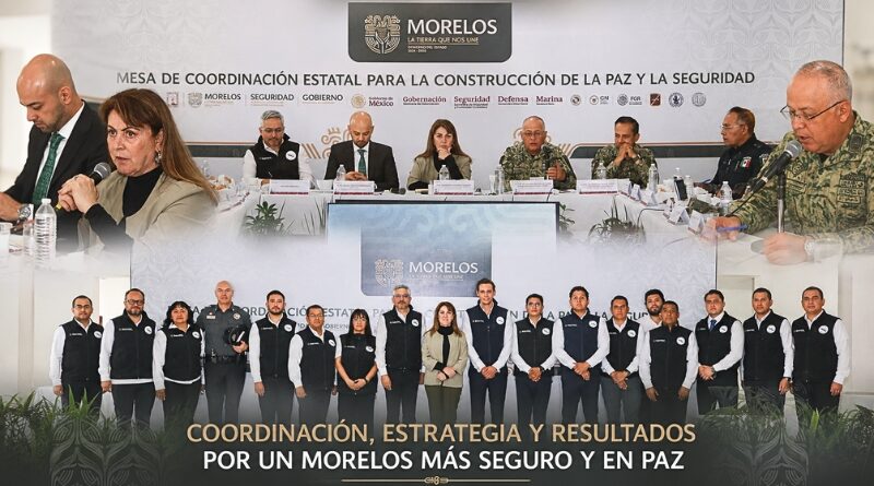 El Gobierno de Morelos y las instituciones de seguridad refuerzan acciones conjuntas para preservar la paz, prevenir delitos y proteger a las familias.