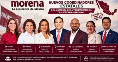 Siete perfiles fueron designados para encabezar en sus estados la Defensa de la Transformación y la Soberanía Nacional, dentro del proceso interno del partido.