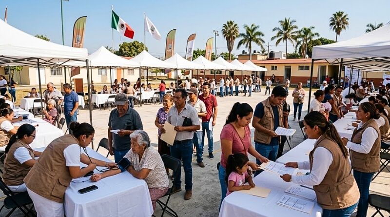 El programa estatal instala módulos gratuitos en la Unidad Deportiva Galeana para acercar trámites, salud y servicios sociales a las familias de la región.