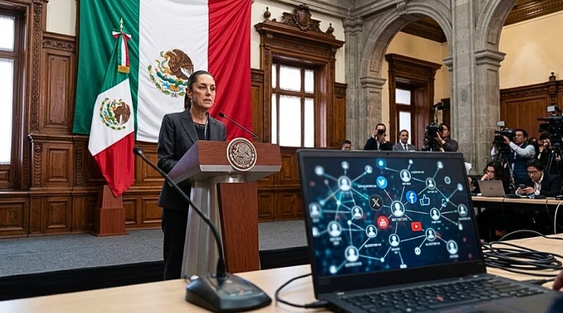 La mandataria mexicana llama al órgano autónomo a establecer límites a la propaganda digital ante la amenaza de injerencia extranjera documentada en otros países, mientras la reforma legal queda pendiente.