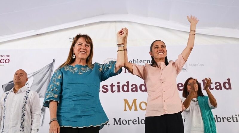 La gobernadora de Morelos destacó el respaldo federal y el llamado "tiempo de mujeres" a dos años del histórico triunfo de la presidenta de México.