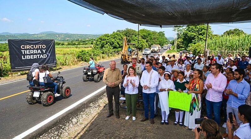 Margarita González Saravia entregó la primera etapa de rehabilitación de 2.22 kilómetros, una obra del Circuito Tierra y Libertad que busca mejorar la movilidad y fortalecer la economía del sur poniente de Morelos.