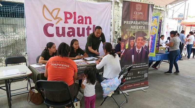 Autoridades federales y estatales ofrecieron asesoría escolar, cursos y talleres ambientales a familias de la ampliación Gabriel Tepepa, en Cuautla